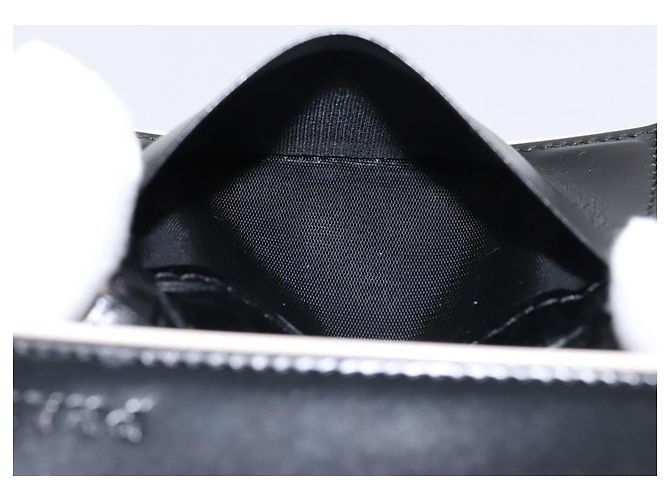 PRADA Key Case Leather Black Silver Auth bs36853 Silvery - view 18