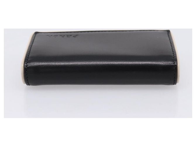 PRADA Key Case Leather Black Silver Auth bs36853 Silvery - view 5