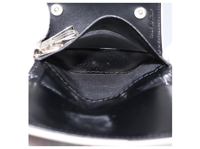 PRADA Key Case Leather Black Silver Auth bs36853 Silvery - view 9
