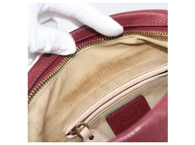 Chloé Borsa Chloe Paraty in pelle 2way Bordeaux Gold Auth BA15119 D'oro Bordò - vista 10