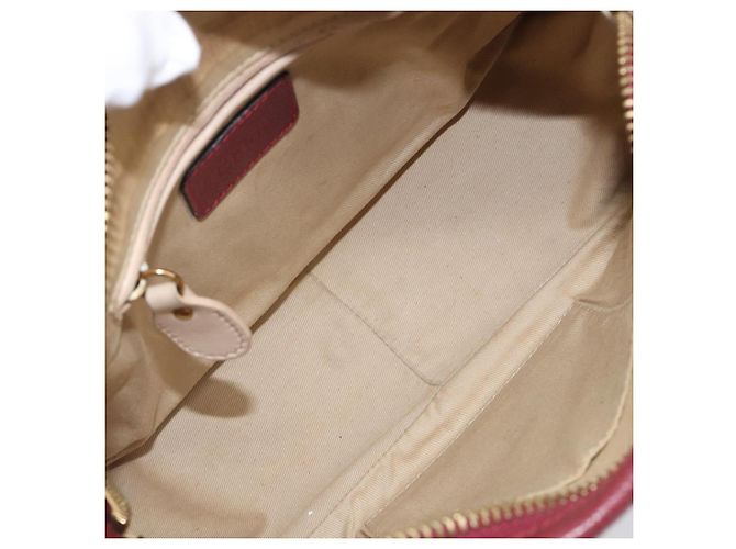 Chloé Borsa Chloe Paraty in pelle 2way Bordeaux Gold Auth BA15119 D'oro Bordò - vista 11