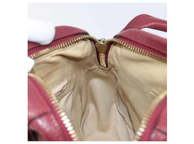 Chloé Borsa Chloe Paraty in pelle 2way Bordeaux Gold Auth BA15119 D'oro Bordò - vista 21