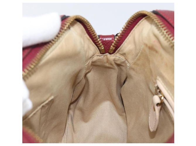 Chloé Borsa Chloe Paraty in pelle 2way Bordeaux Gold Auth BA15119 D'oro Bordò - vista 22