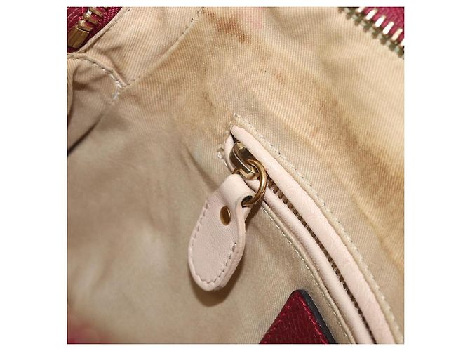 Chloé Borsa Chloe Paraty in pelle 2way Bordeaux Gold Auth BA15119 D'oro Bordò - vista 23