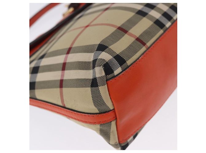 Borsa a tracolla BURBERRY Nova Check Canvas Beige Gold Auth ka5963A D'oro - vista 15