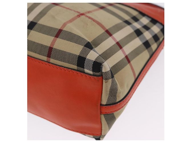 Borsa a tracolla BURBERRY Nova Check Canvas Beige Gold Auth ka5963A D'oro - vista 18