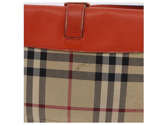 Borsa a tracolla BURBERRY Nova Check Canvas Beige Gold Auth ka5963A D'oro - vista 3