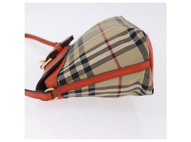 Borsa a tracolla BURBERRY Nova Check Canvas Beige Gold Auth ka5963A D'oro - vista 5