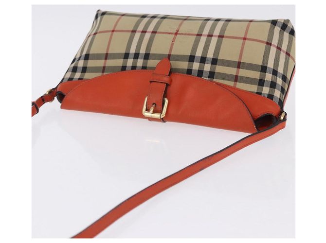 Borsa a tracolla BURBERRY Nova Check Canvas Beige Gold Auth ka5963A D'oro - vista 7