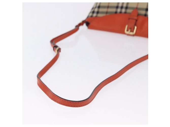 Borsa a tracolla BURBERRY Nova Check Canvas Beige Gold Auth ka5963A D'oro - vista 8