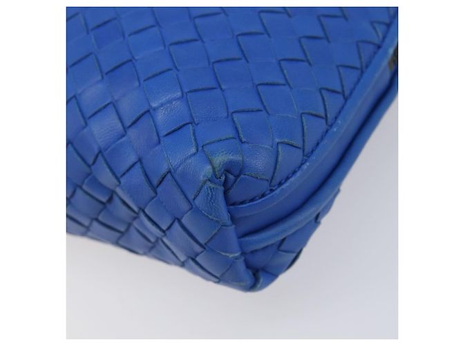 Borsa a tracolla BOTTEGA VENETA INTRECCIATO in pelle blu Auth 201989V - vista 15