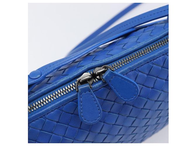Borsa a tracolla BOTTEGA VENETA INTRECCIATO in pelle blu Auth 201989V - vista 18