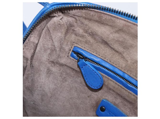 Borsa a tracolla BOTTEGA VENETA INTRECCIATO in pelle blu Auth 201989V - vista 22