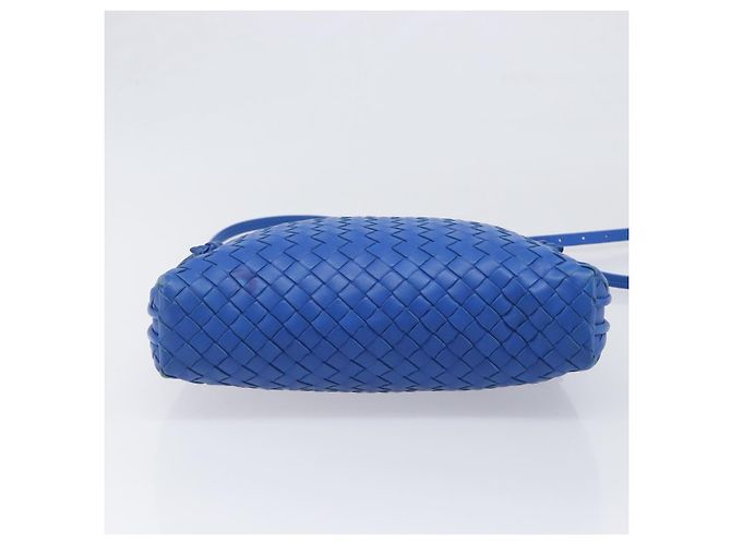 Borsa a tracolla BOTTEGA VENETA INTRECCIATO in pelle blu Auth 201989V - vista 5
