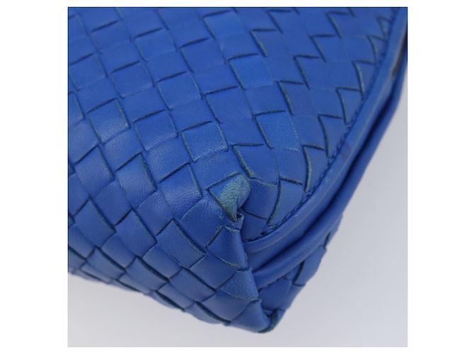 Borsa a tracolla BOTTEGA VENETA INTRECCIATO in pelle blu Auth 201989V - vista 9