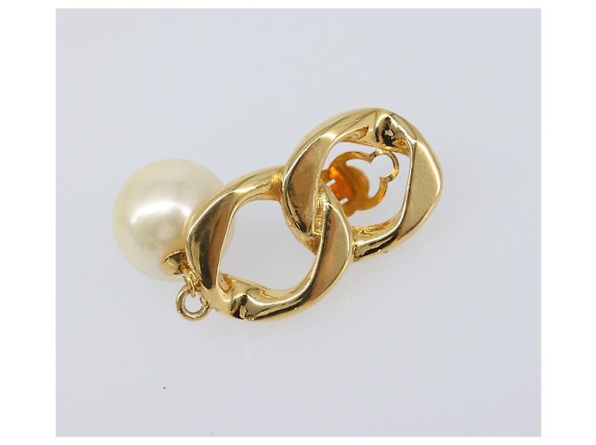 Orecchini CHANEL metallo Gold Tone CC Auth bs37052 - vista 11