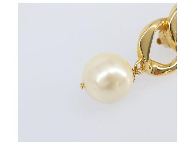 Orecchini CHANEL metallo Gold Tone CC Auth bs37052 - vista 13