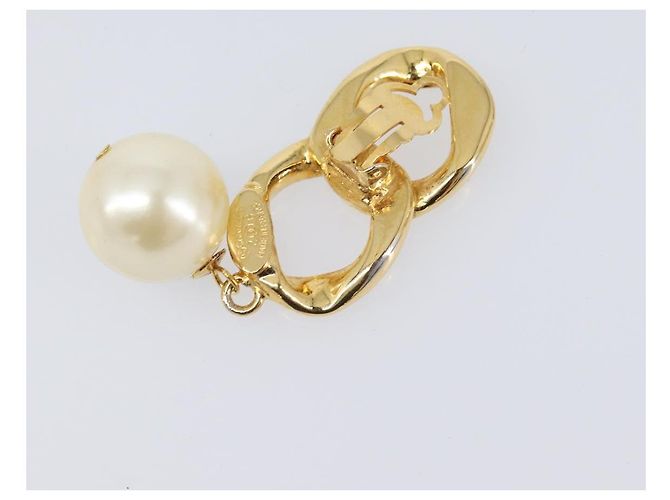 Orecchini CHANEL metallo Gold Tone CC Auth bs37052 - vista 14