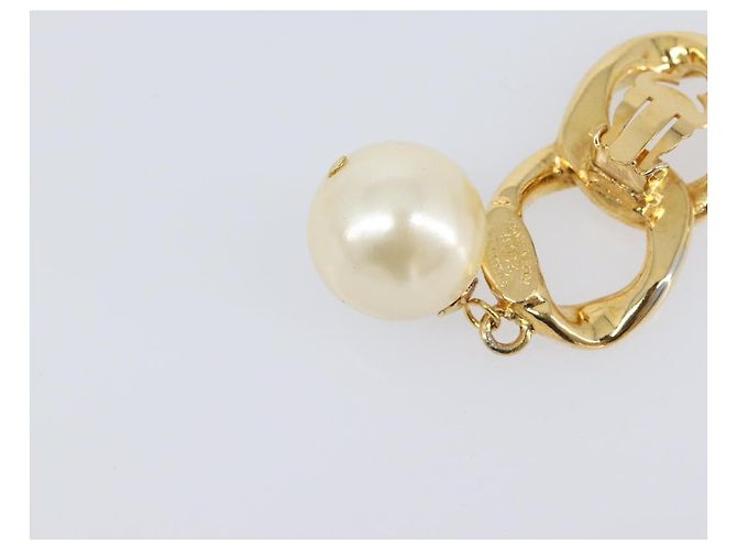 Orecchini CHANEL metallo Gold Tone CC Auth bs37052 - vista 15