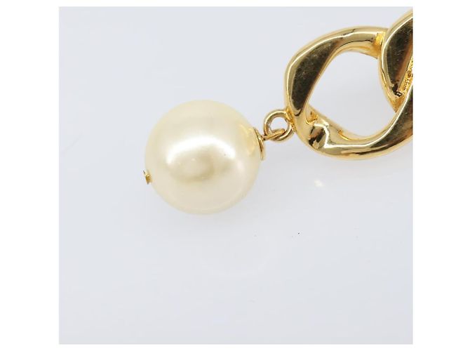 Orecchini CHANEL metallo Gold Tone CC Auth bs37052 - vista 4