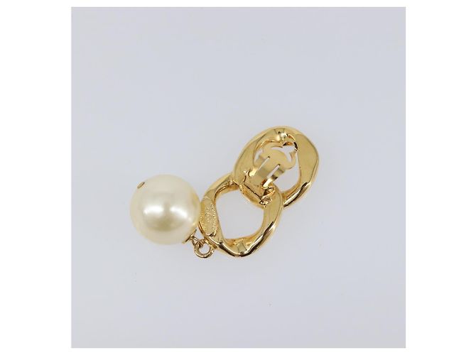 Orecchini CHANEL metallo Gold Tone CC Auth bs37052 - vista 5