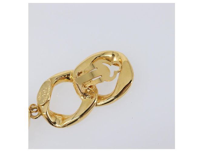 Orecchini CHANEL metallo Gold Tone CC Auth bs37052 - vista 6