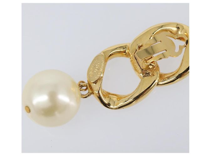 Orecchini CHANEL metallo Gold Tone CC Auth bs37052 - vista 7