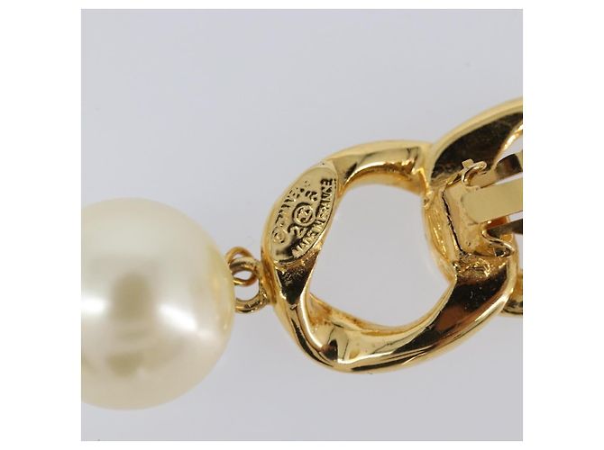 Orecchini CHANEL metallo Gold Tone CC Auth bs37052 - vista 9