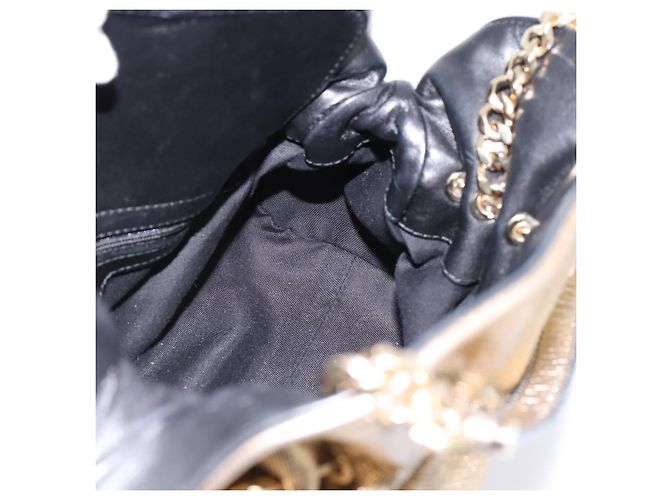 Bulgari Borsa a mano con catena BVLGARI in pelle tono oro Auth bs36845 - vista 17