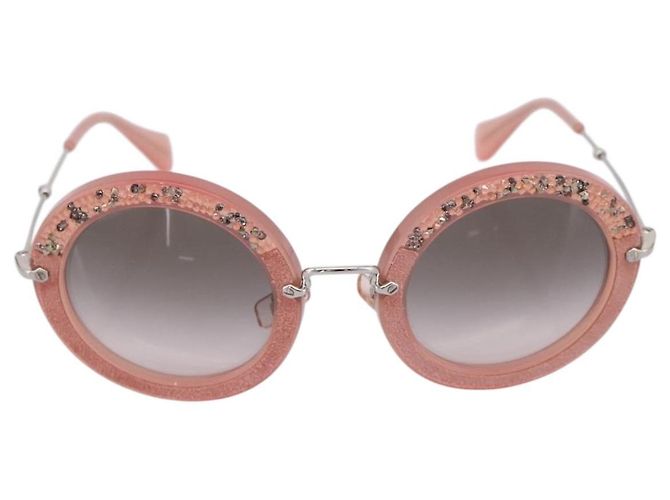 Gafas de sol Miu Miu Metal Pink Auth 197261M Rosa - vista 13