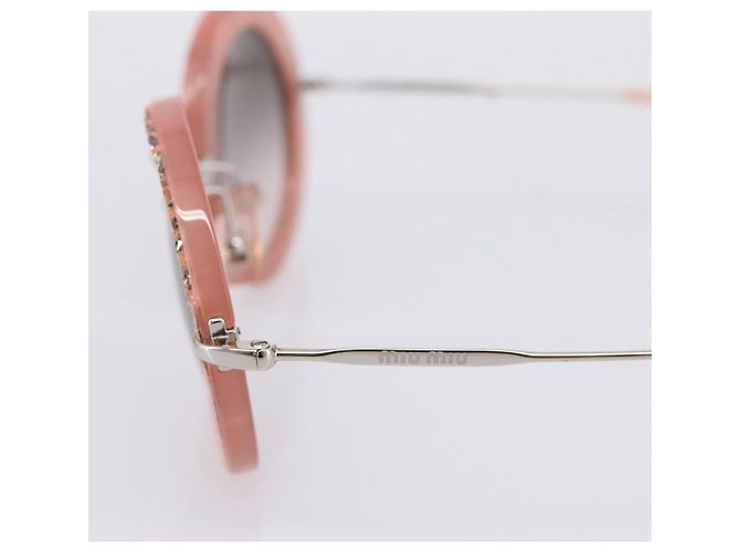 Gafas de sol Miu Miu Metal Pink Auth 197261M Rosa - vista 6