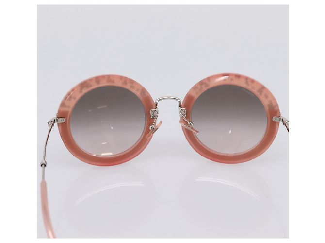 Gafas de sol Miu Miu Metal Pink Auth 197261M Rosa - vista 9