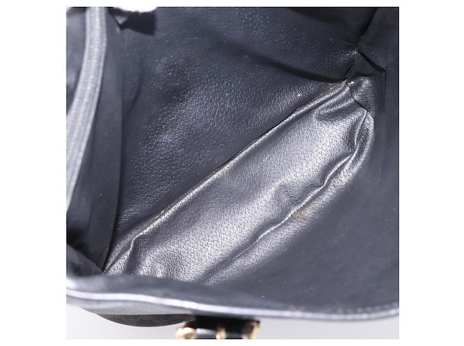 Céline Borsa a tracolla CELINE Macadam PVC Pelle Nero Tono Oro Auth 199507A - vista 10