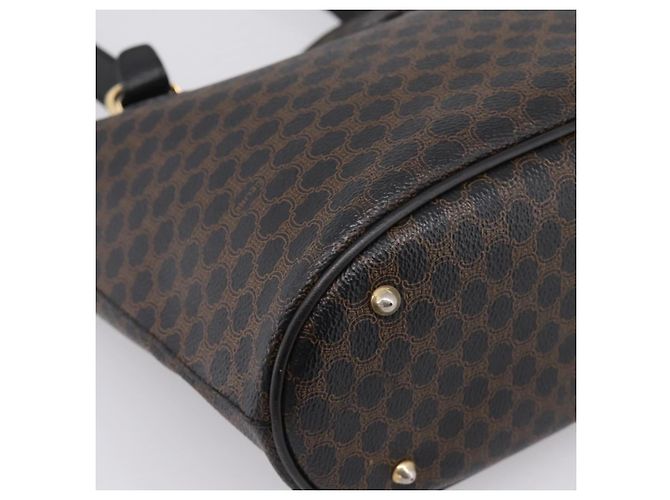 Céline Borsa a tracolla CELINE Macadam PVC Pelle Nero Tono Oro Auth 199507A - vista 15