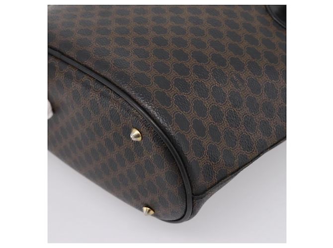 Céline Borsa a tracolla CELINE Macadam PVC Pelle Nero Tono Oro Auth 199507A - vista 16
