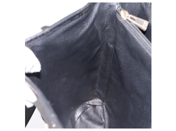 Céline Borsa a tracolla CELINE Macadam PVC Pelle Nero Tono Oro Auth 199507A - vista 19