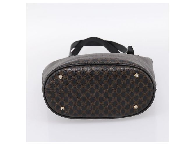 Céline Borsa a tracolla CELINE Macadam PVC Pelle Nero Tono Oro Auth 199507A - vista 5