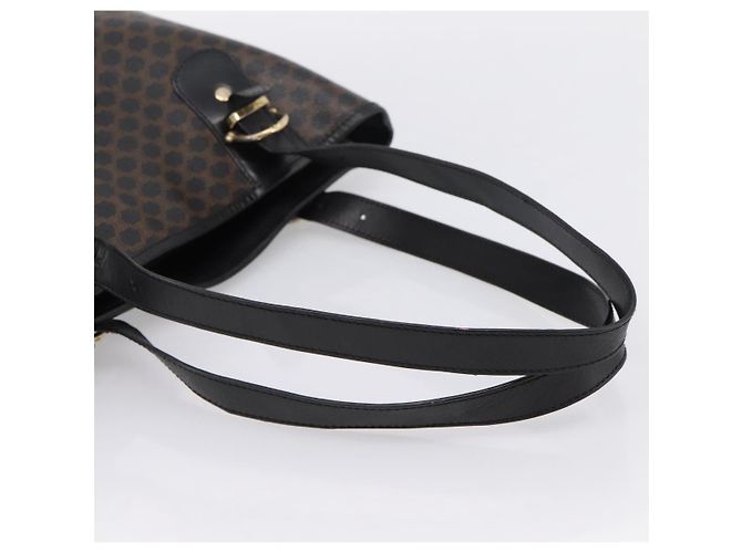 Céline Borsa a tracolla CELINE Macadam PVC Pelle Nero Tono Oro Auth 199507A - vista 7
