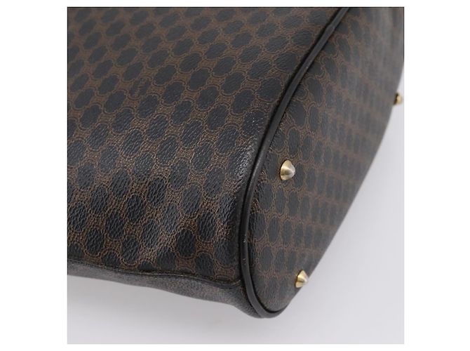 Céline Borsa a tracolla CELINE Macadam PVC Pelle Nero Tono Oro Auth 199507A - vista 9