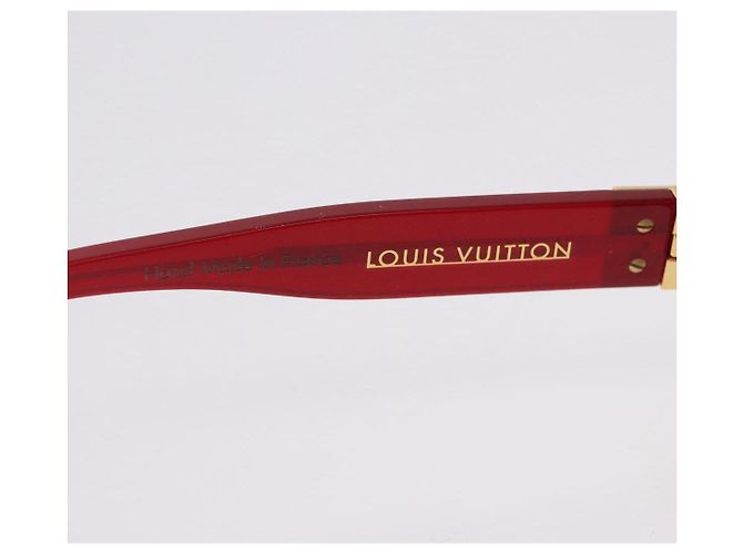 LOUIS VUITTON Occhiali da sole Spouson GM Plastica Rosso Tono Oro Z0076E LV Auth BA15450 - vista 11