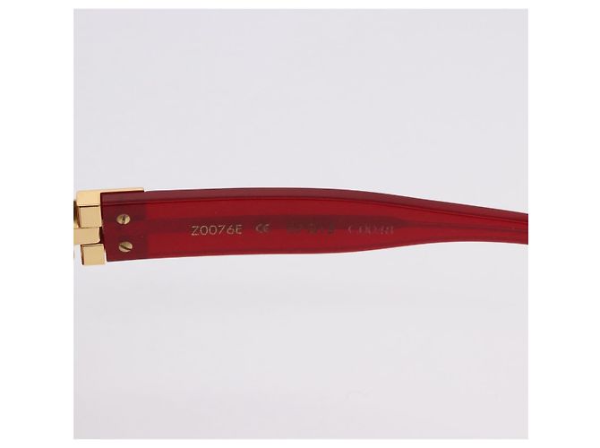 LOUIS VUITTON Occhiali da sole Spouson GM Plastica Rosso Tono Oro Z0076E LV Auth BA15450 - vista 12