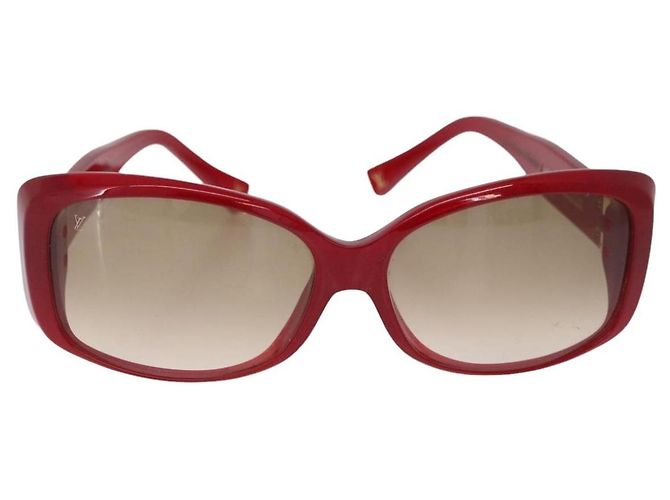 LOUIS VUITTON Occhiali da sole Spouson GM Plastica Rosso Tono Oro Z0076E LV Auth BA15450 - vista 13