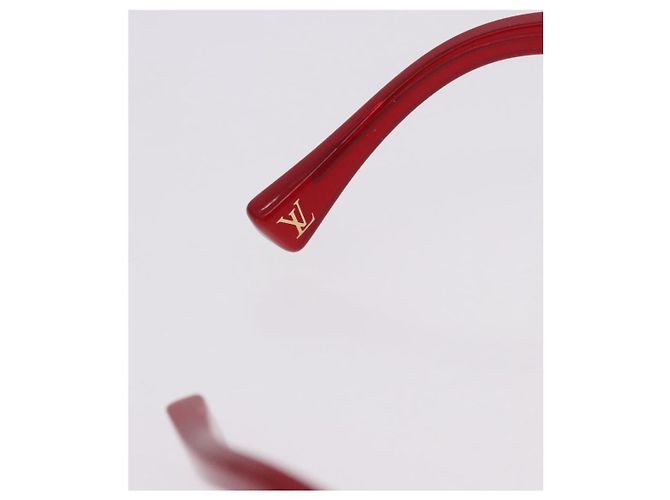 LOUIS VUITTON Occhiali da sole Spouson GM Plastica Rosso Tono Oro Z0076E LV Auth BA15450 - vista 14