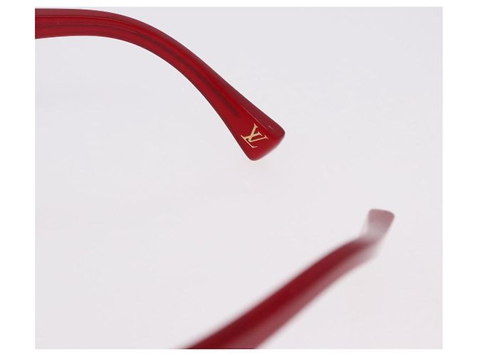 LOUIS VUITTON Occhiali da sole Spouson GM Plastica Rosso Tono Oro Z0076E LV Auth BA15450 - vista 15
