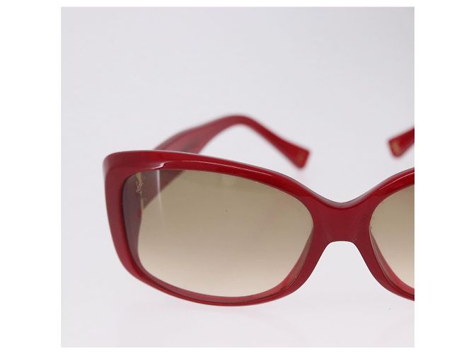 LOUIS VUITTON Occhiali da sole Spouson GM Plastica Rosso Tono Oro Z0076E LV Auth BA15450 - vista 3