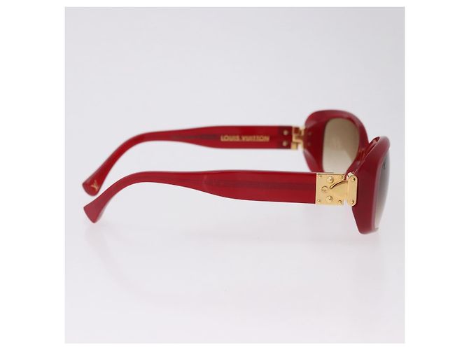 LOUIS VUITTON Occhiali da sole Spouson GM Plastica Rosso Tono Oro Z0076E LV Auth BA15450 - vista 5