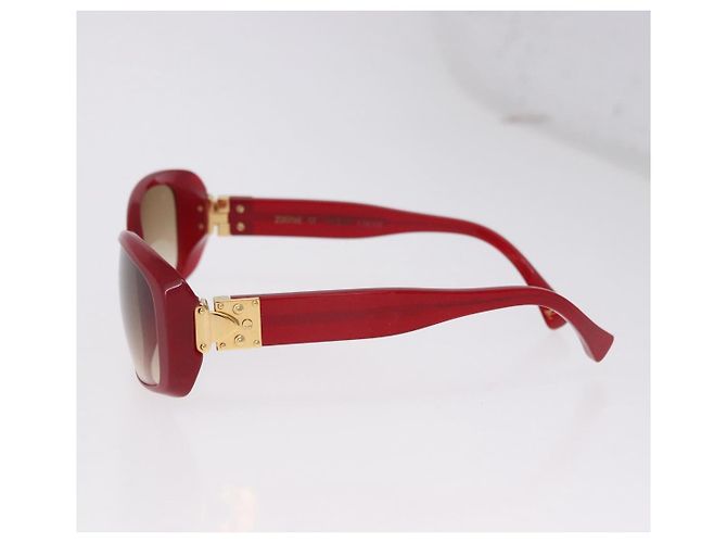 LOUIS VUITTON Occhiali da sole Spouson GM Plastica Rosso Tono Oro Z0076E LV Auth BA15450 - vista 7