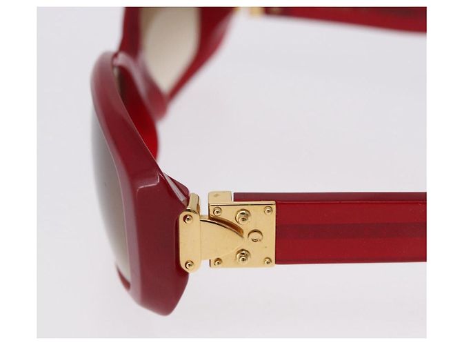 LOUIS VUITTON Occhiali da sole Spouson GM Plastica Rosso Tono Oro Z0076E LV Auth BA15450 - vista 8