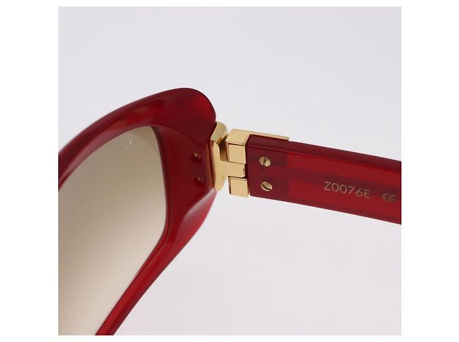 LOUIS VUITTON Occhiali da sole Spouson GM Plastica Rosso Tono Oro Z0076E LV Auth BA15450 - vista 9