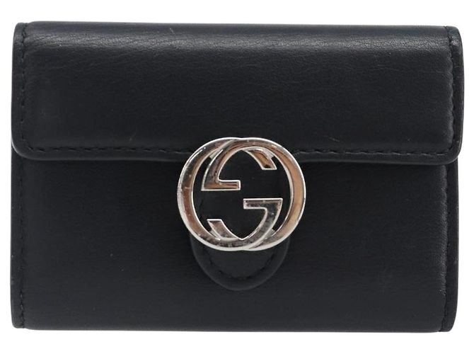 GUCCI Key Case Leather Black Silver Auth bs36907 Silvery - view 13